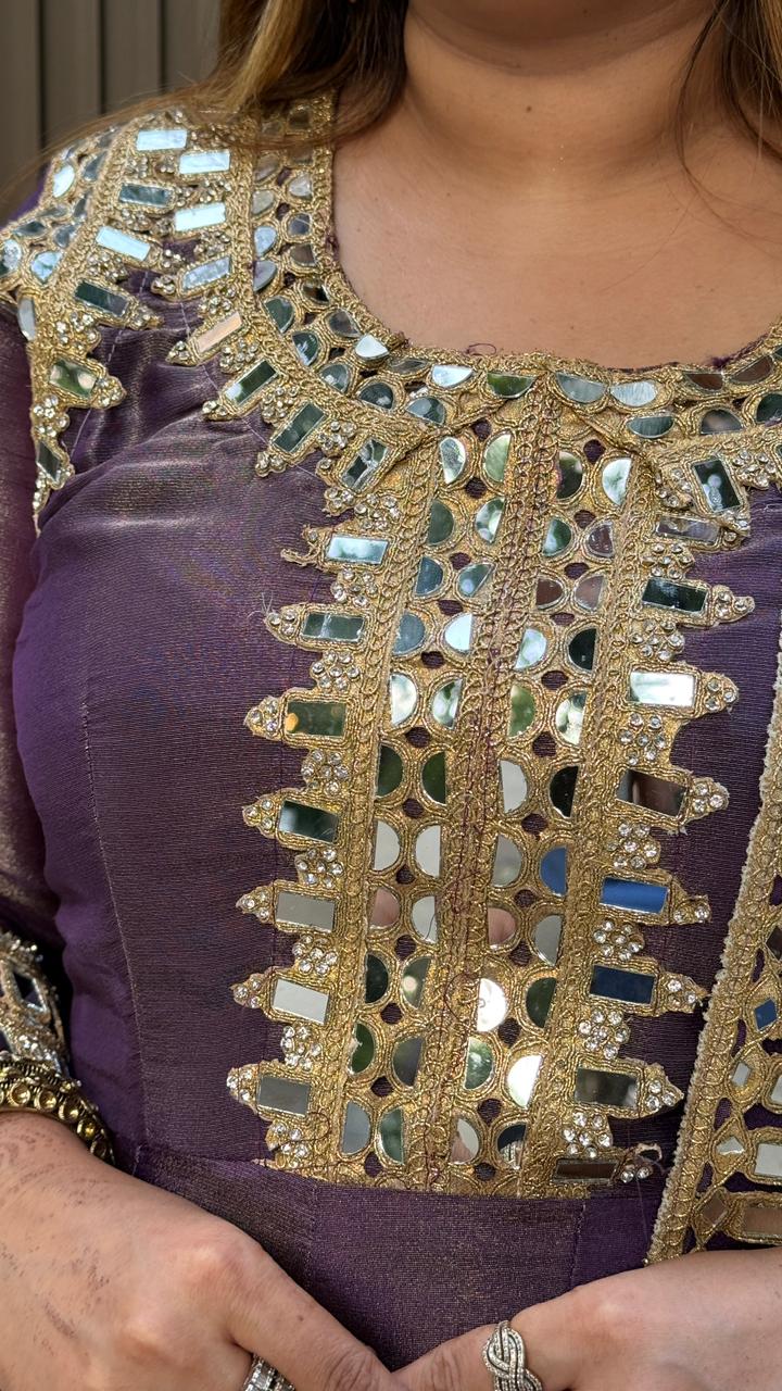 Ravira Anarkali Set- Purple